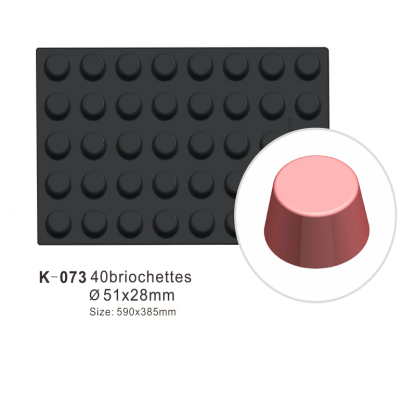 40-Cavity Cylinder Silicone Cake Mould
