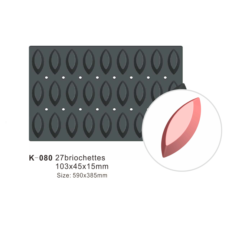 27-Cavity Circular long strip Silicone Cake Mould