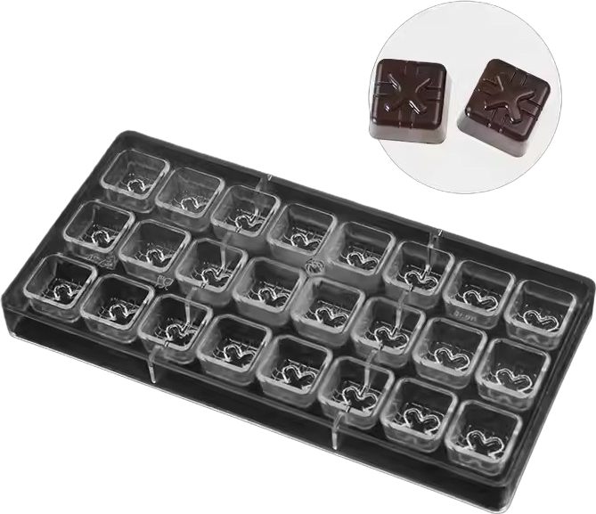 Heart Rose Chocolate Polycarbonate Mould