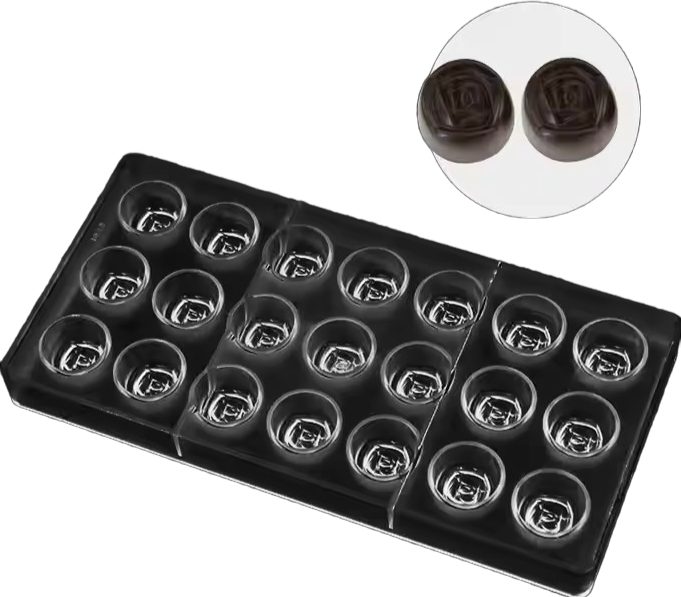 Rose Shape Chocolate Polycarbonate Mould