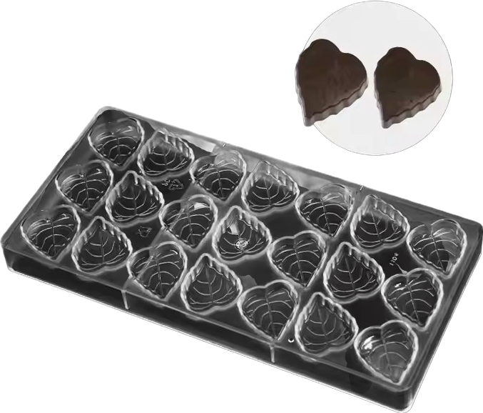 Leaf heart Chocolate Polycarbonate Mould
