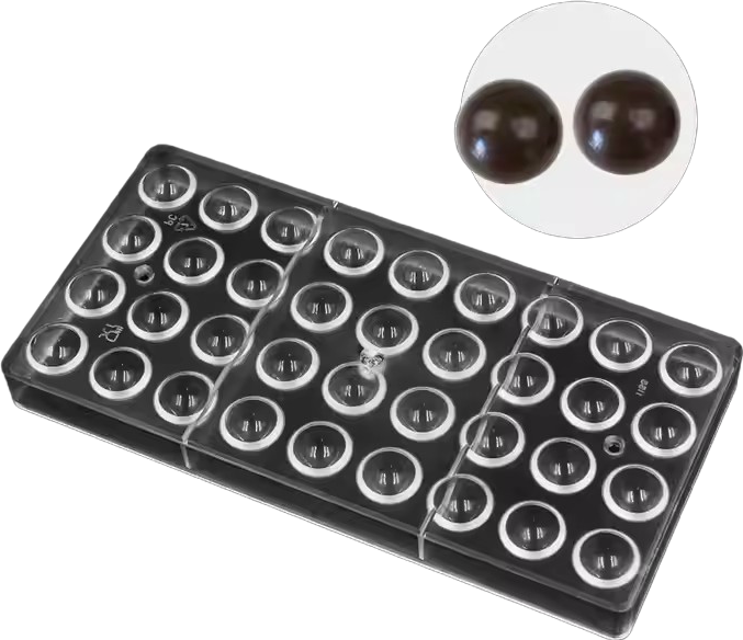 Half Ball Shape Polycarbonate Chocolate  Mould 