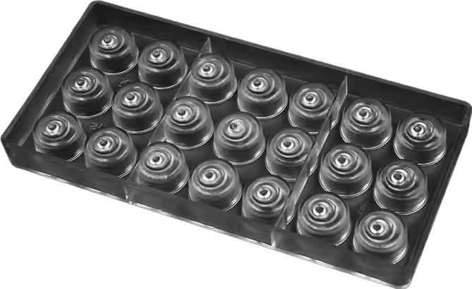 Swirled Dome Shape Polycarbonate Chocolate Mould