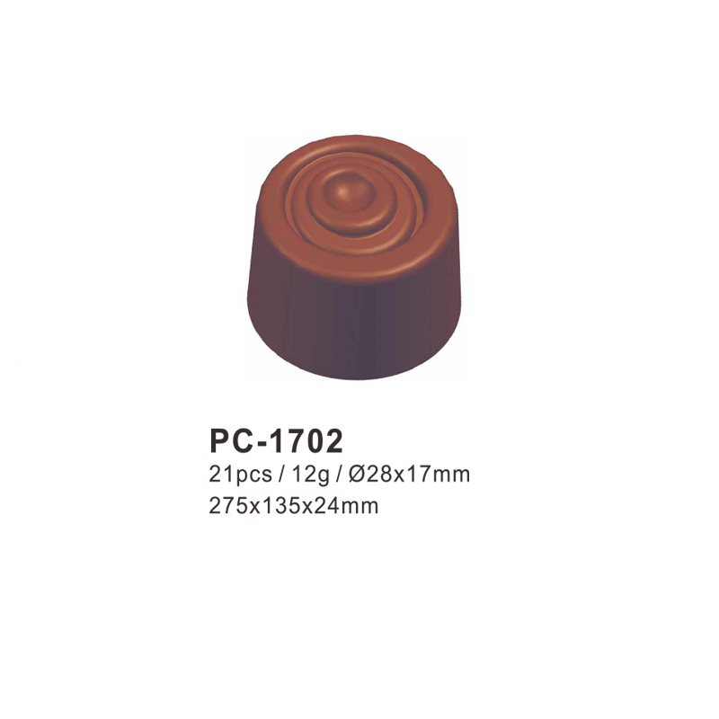 Swirled Dome Shape Polycarbonate Chocolate Mould