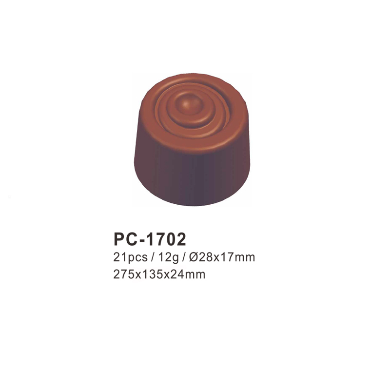 Swirled Dome Shape Polycarbonate Chocolate Mould