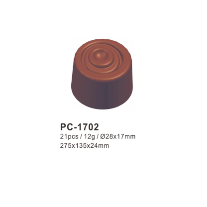 Swirled Dome Shape Polycarbonate Chocolate Mould