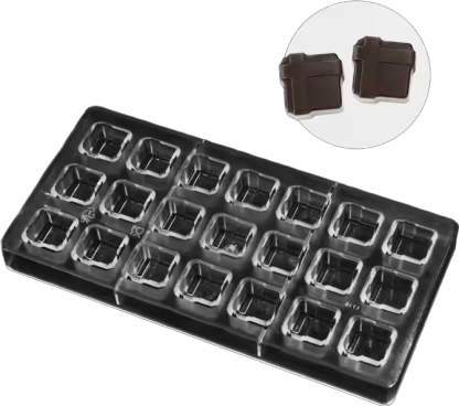 Square Polycarbonate Chocolate  Mould 