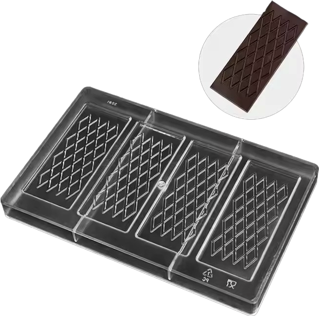 3 pcs Strip Polycarbonate Chocolate  Mould 