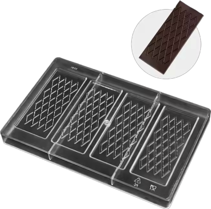 3 pcs Strip Polycarbonate Chocolate  Mould 