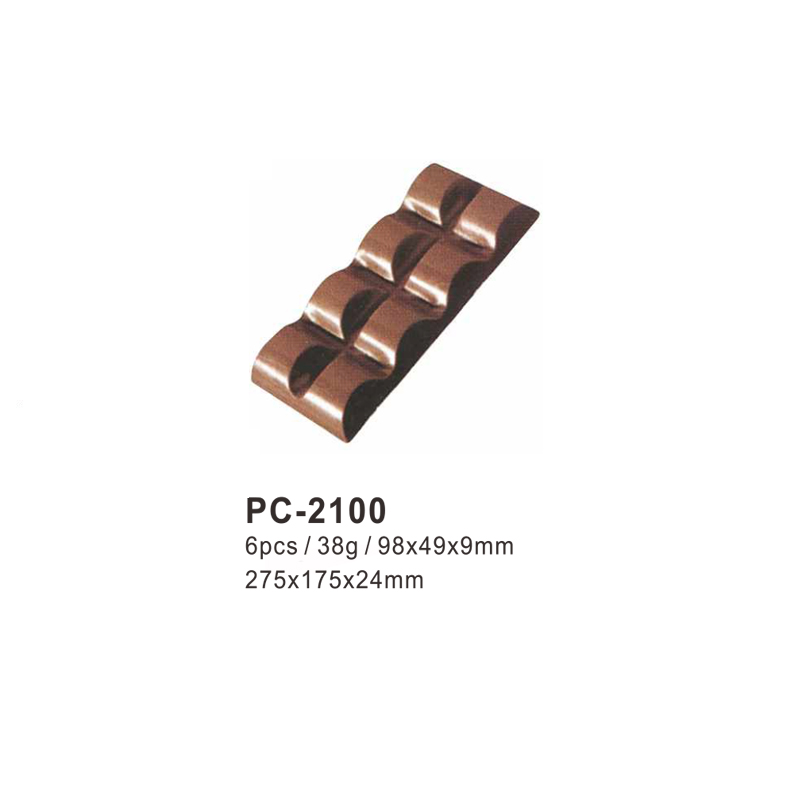 6 pcs Strip Polycarbonate Chocolate  Mould 