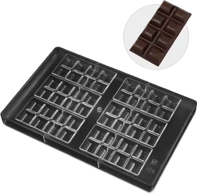 6 pcs Strip Polycarbonate Chocolate  Mould 