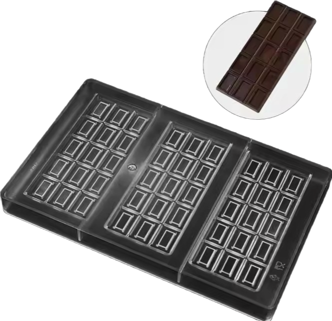 3 pcs Strip Polycarbonate Chocolate  Mould 