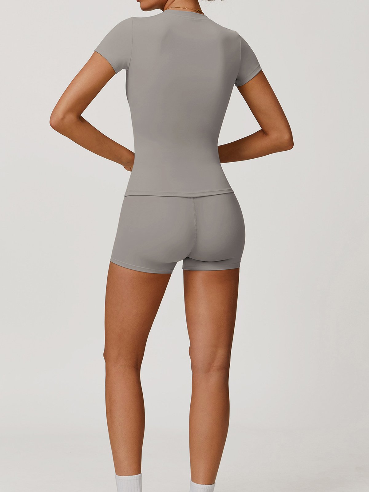 High-Rise Skinny Tummy Control Shorts 3"-OAKWEA