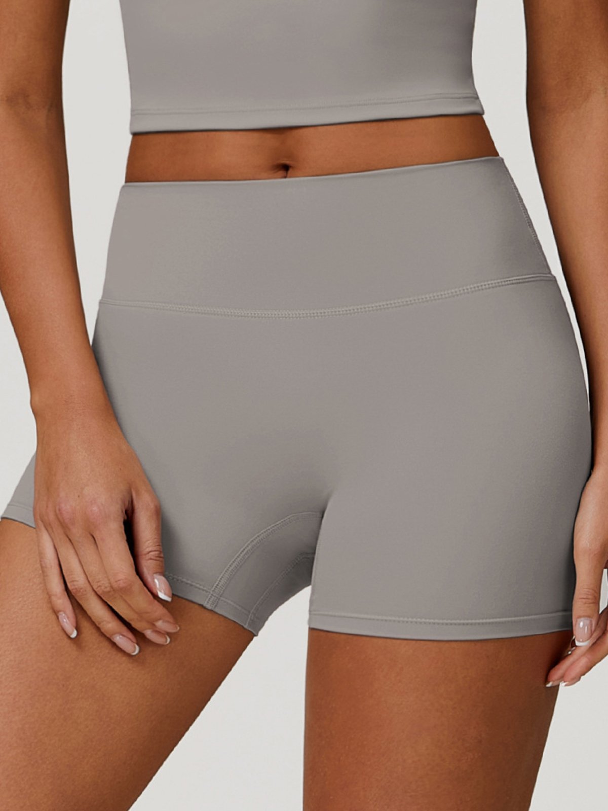 High-Rise Skinny Tummy Control Shorts 3"-OAKWEA