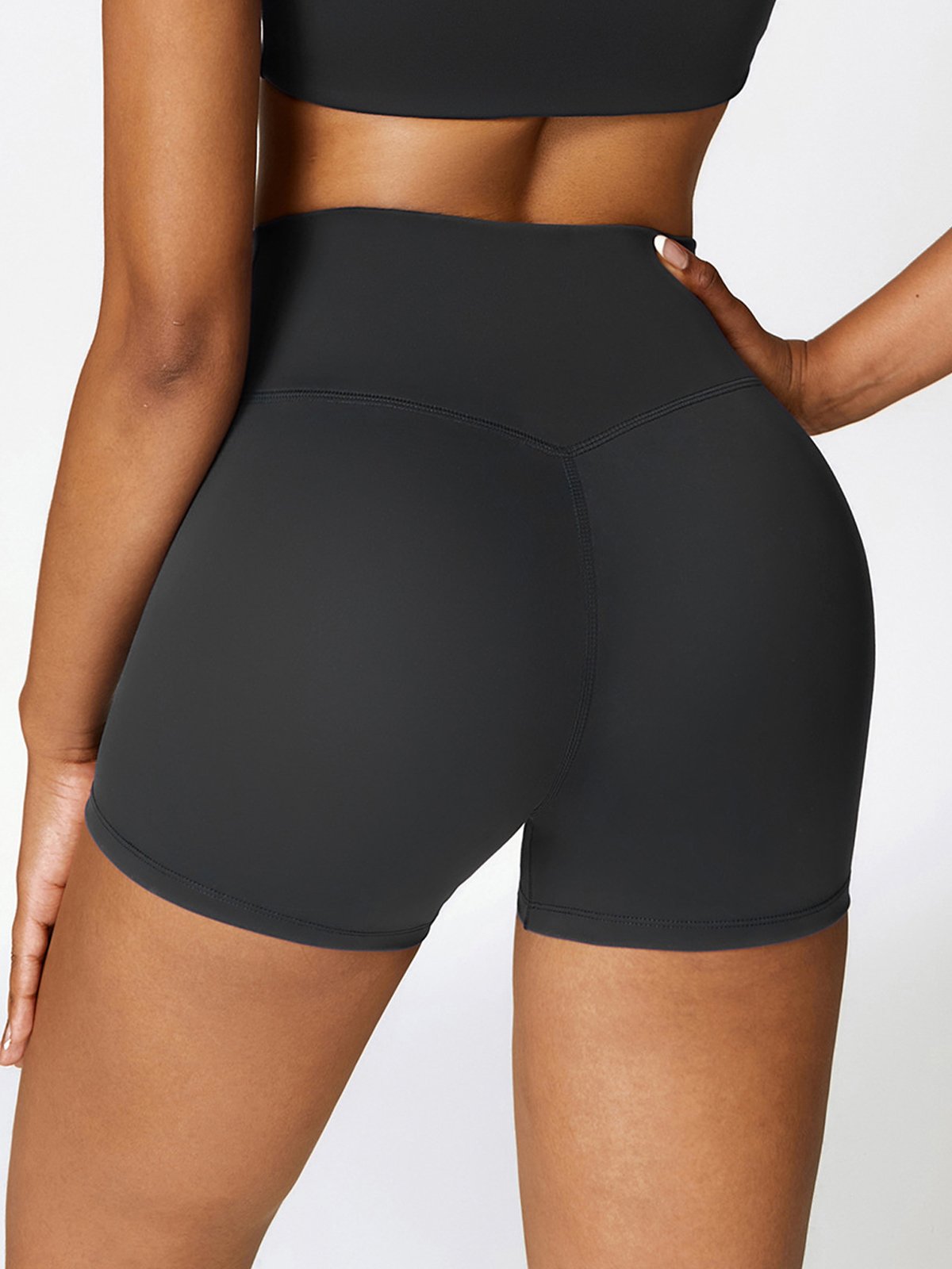 High-Rise Skinny Tummy Control Shorts 3"-OAKWEA