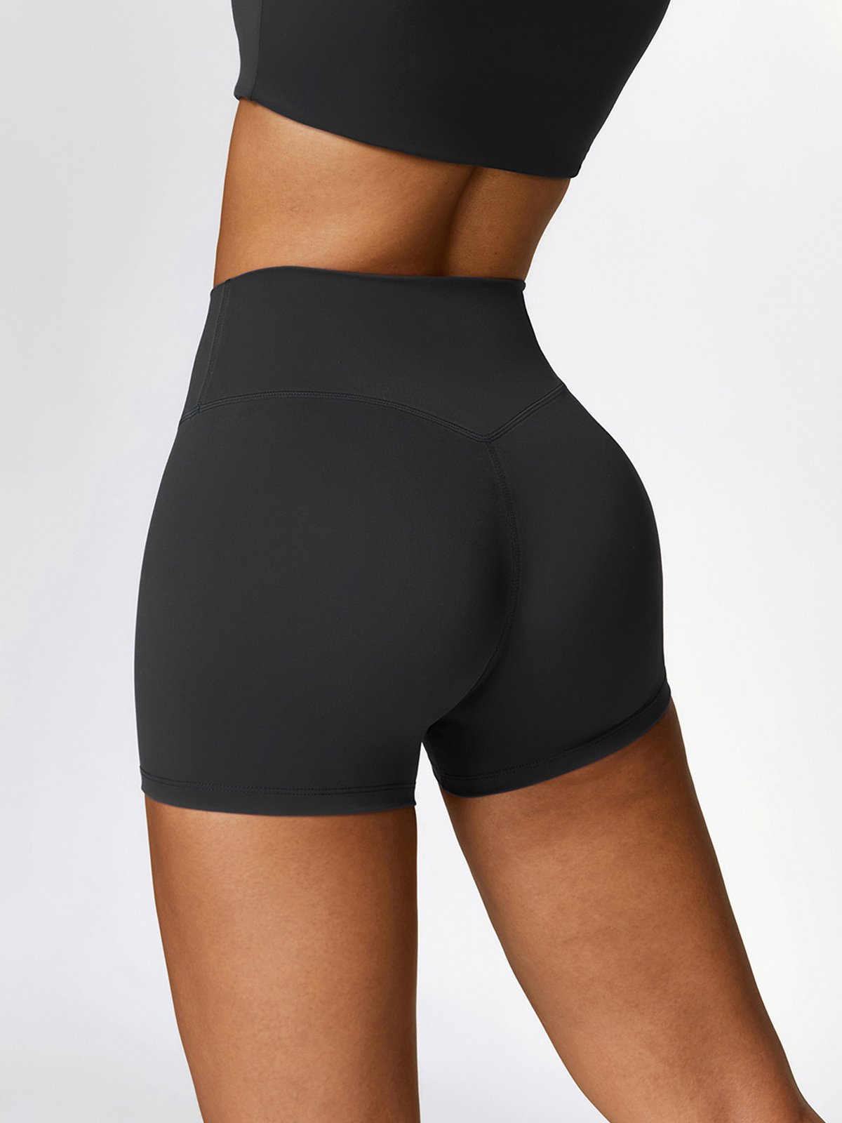High-Rise Skinny Tummy Control Shorts 3"-OAKWEA