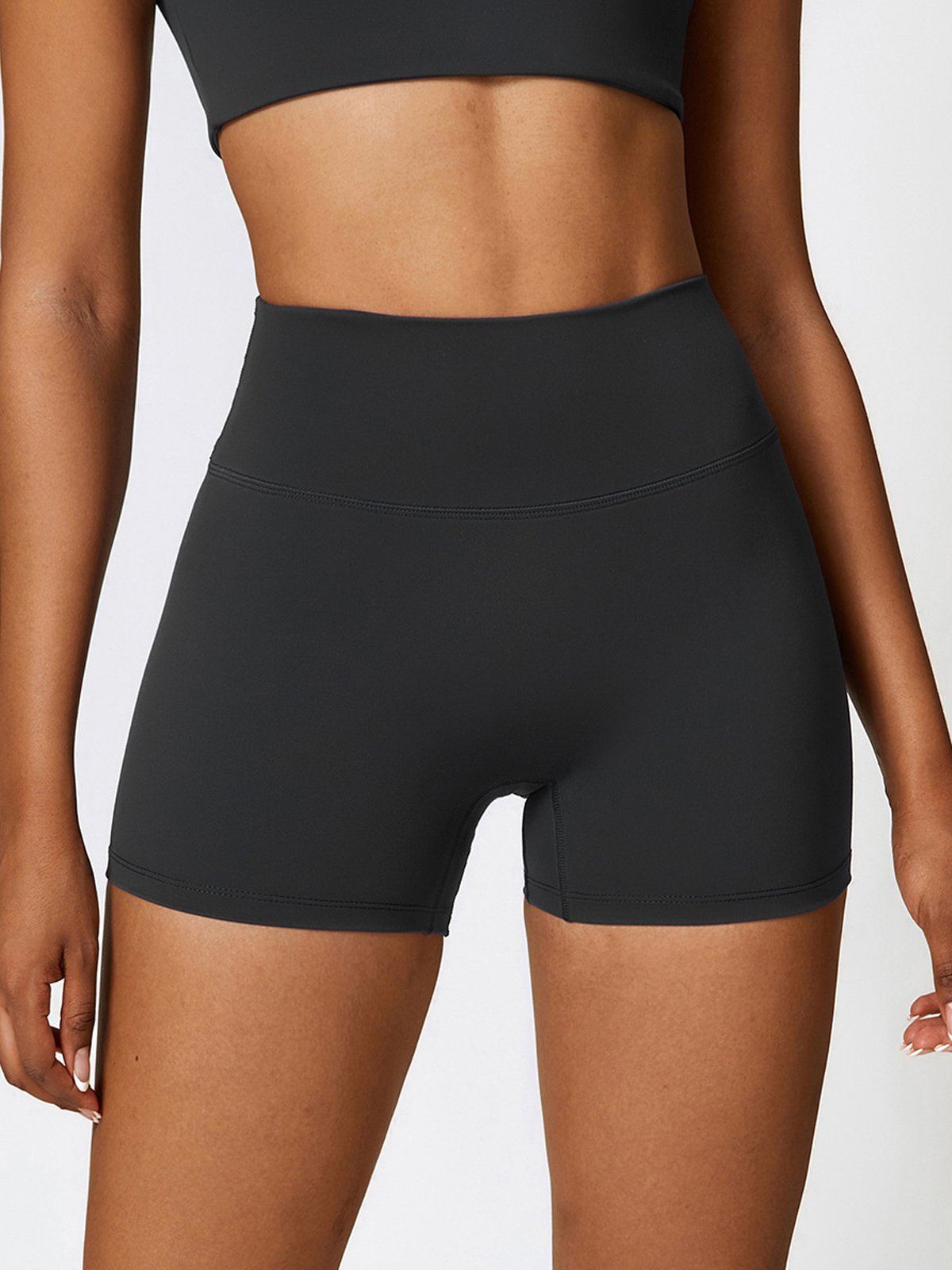 High-Rise Skinny Tummy Control Shorts 3"-OAKWEA