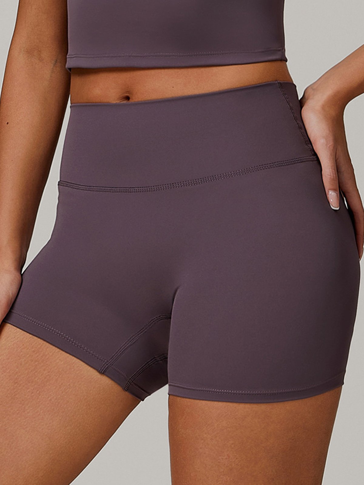 High-Rise Skinny Tummy Control Shorts 3"-OAKWEA