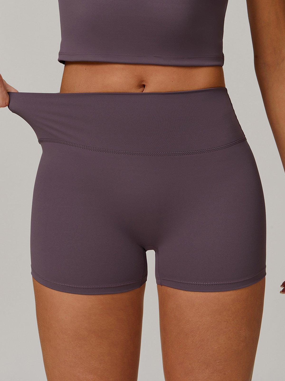 High-Rise Skinny Tummy Control Shorts 3"-OAKWEA