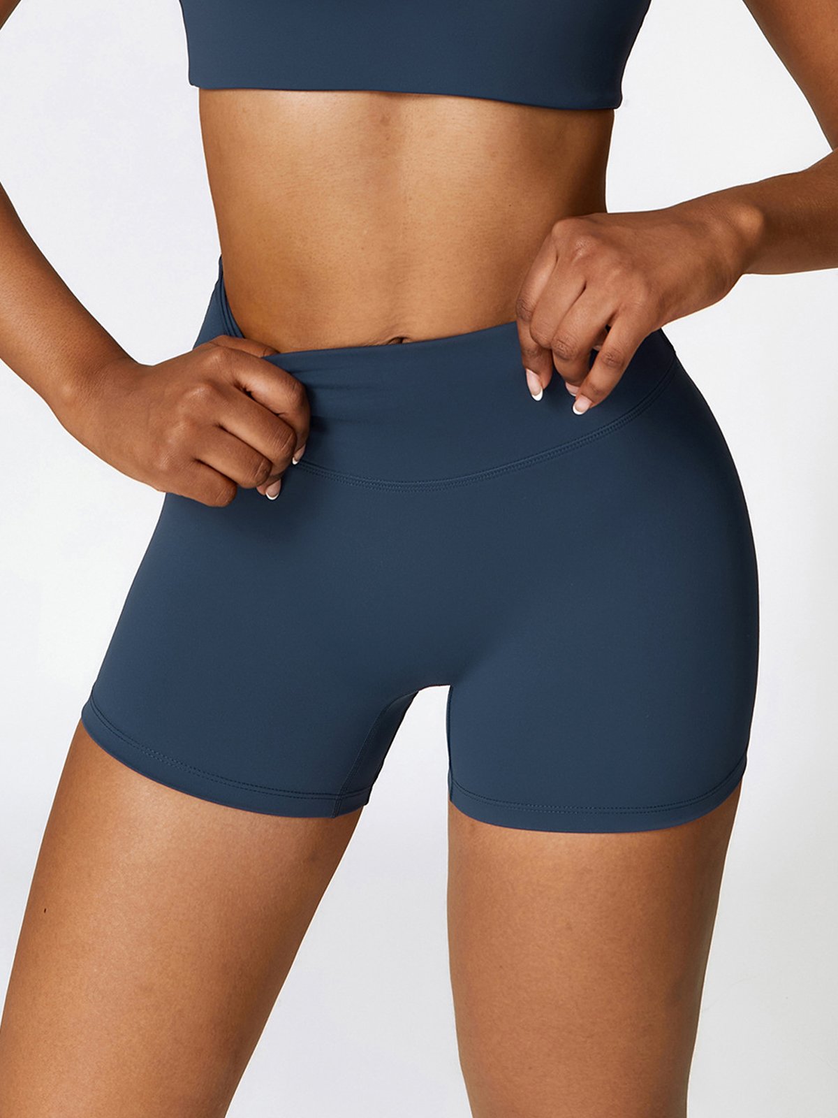 High-Rise Skinny Tummy Control Shorts 3"-OAKWEA