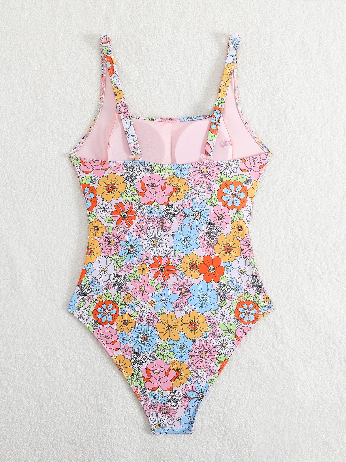 Tropical Vintage Floral One-Piece Swimsuit-OAKWEA