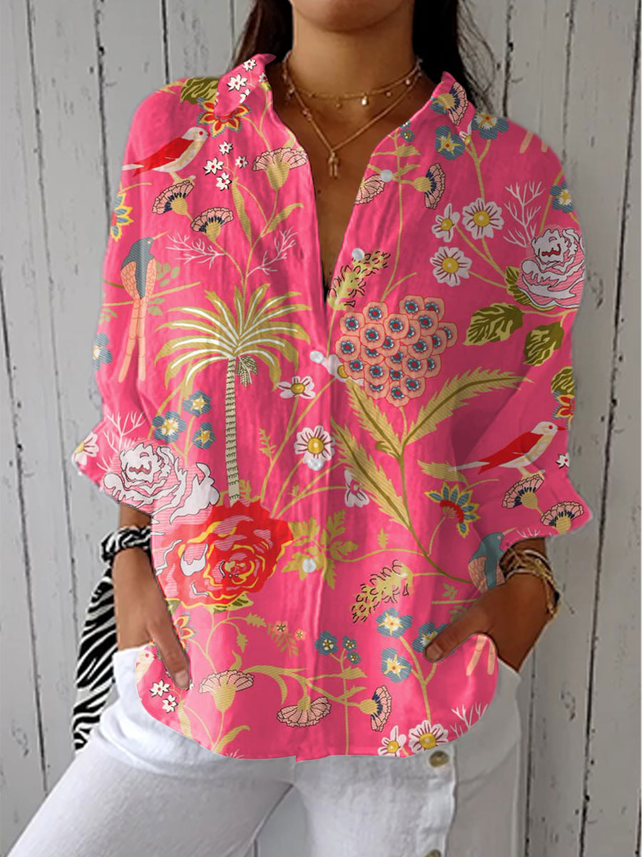 Tropical Floral Blouse