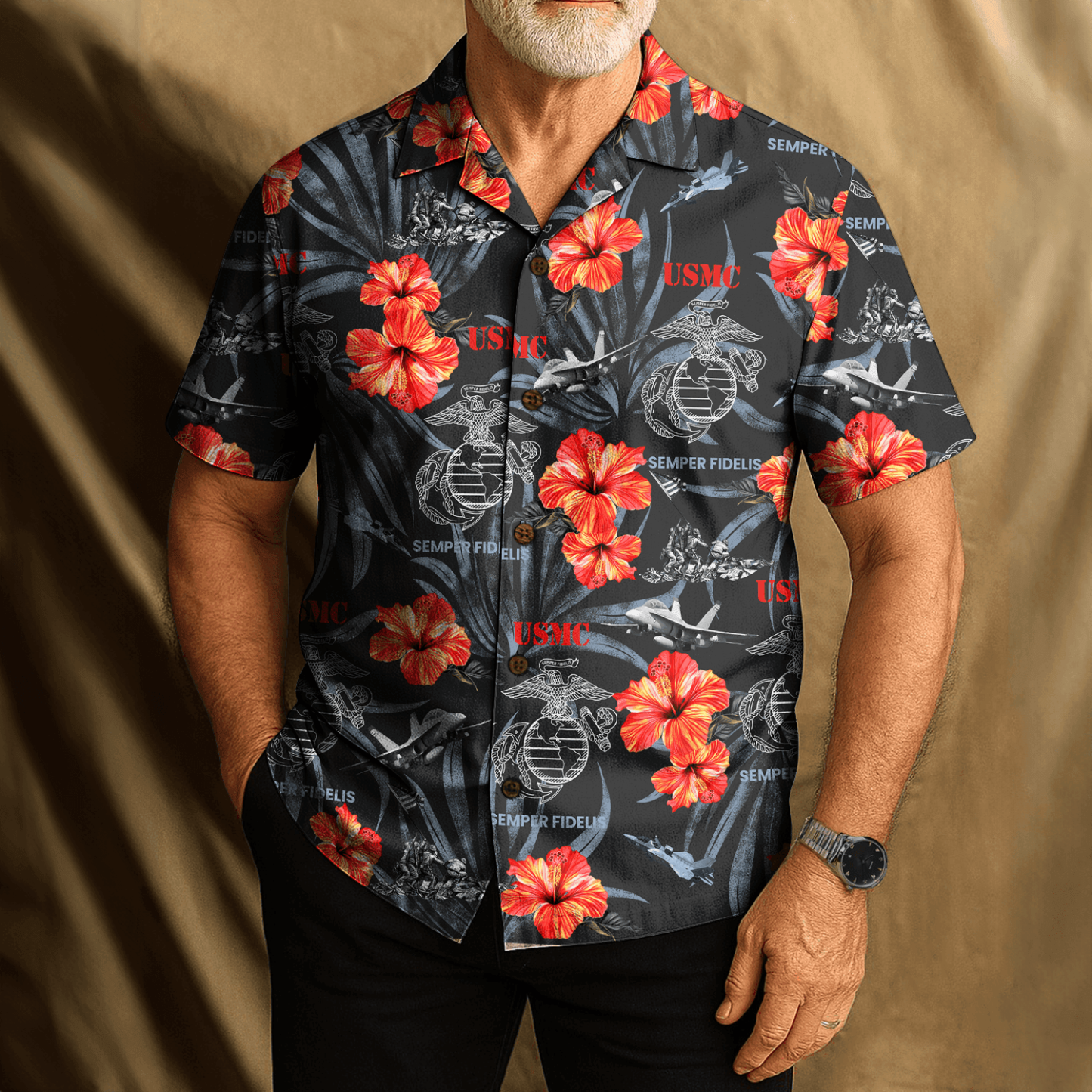 US MARINE 250th Years Of Service Hawaiian Shirt