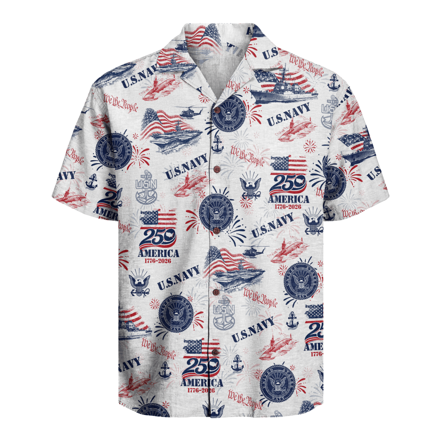 US Navy – America 250th Anniversary Hawaiian Shirt