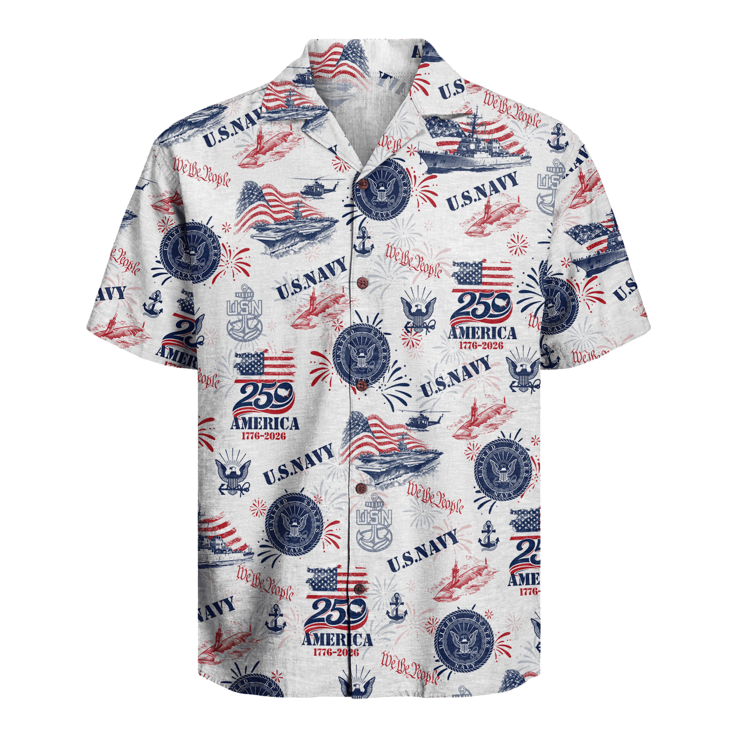 US Navy – America 250th Anniversary Hawaiian Shirt