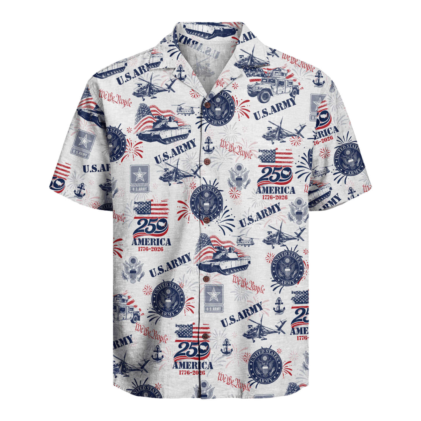 US Army – America 250th Anniversary Hawaiian Shirt