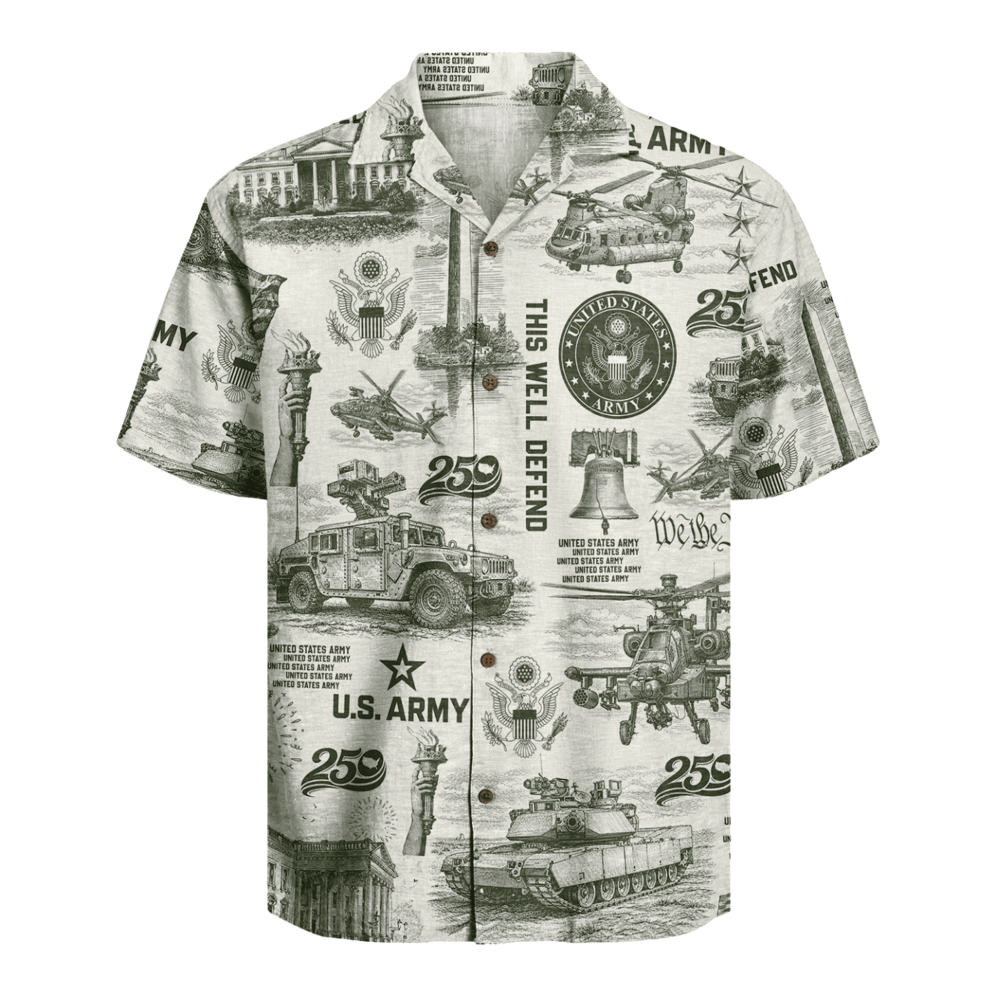 US Army – America 250th Anniversary Hawaiian Shirt