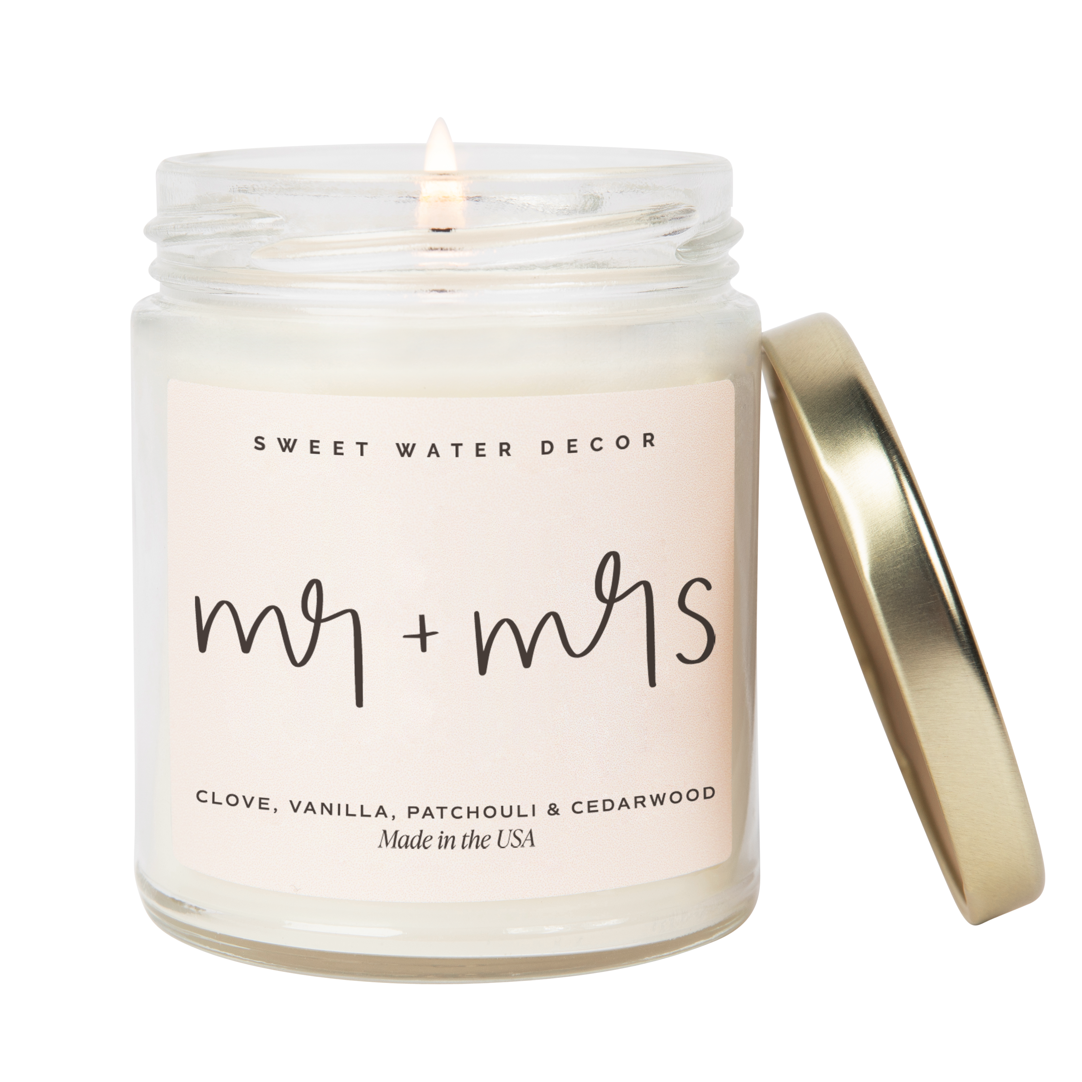 Mr. & Mrs. Quote Candle - Clear Jar - 9 oz