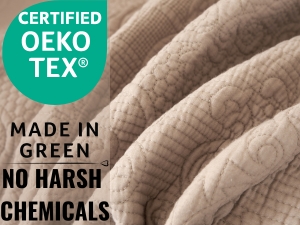 beige tan QUILTED BEDSPREAD netural tones