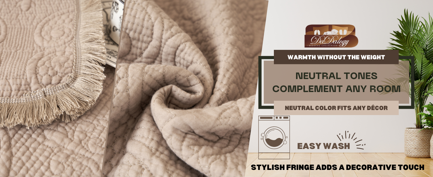 lap throw blanket soft neutral tones. stylish fringe edge. cozy and easy-to-wash fabric.