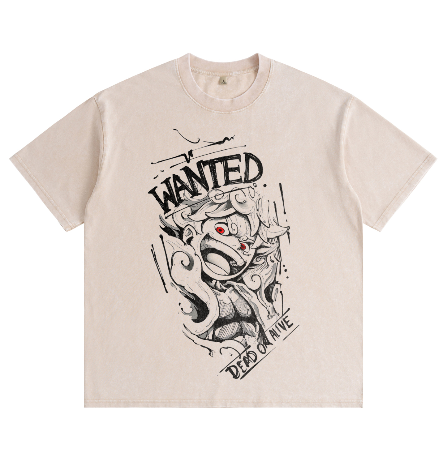 One Piece Luffy Distressed Washed T-Shirt