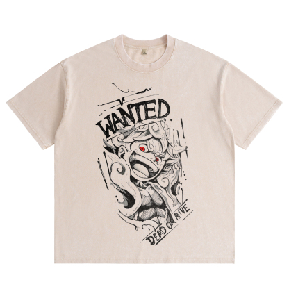 One Piece Luffy Distressed Washed T-Shirt