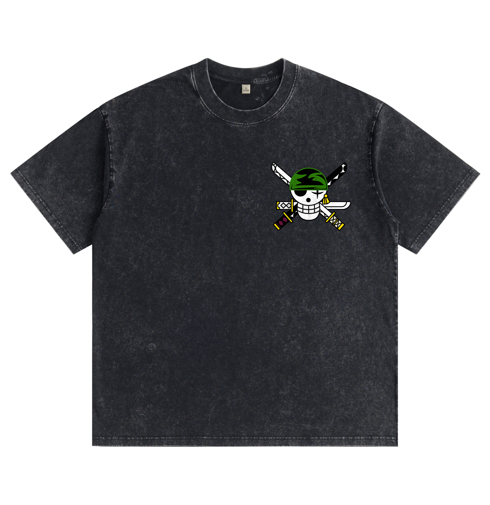 One Piece Zoro Distressed Washed T-Shirt