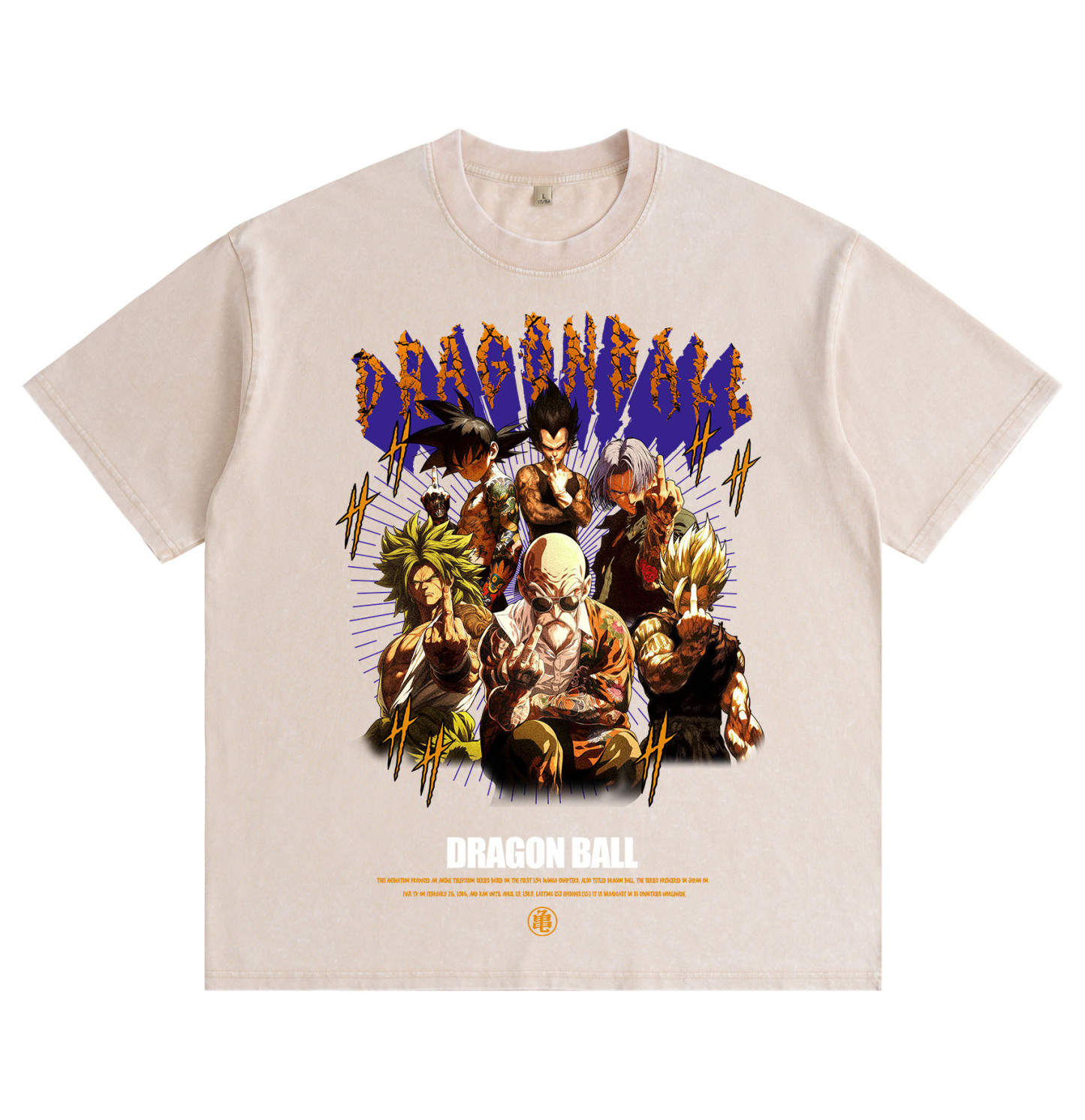 Dragon Ball International Gesture — Washed & Distressed T-Shirt