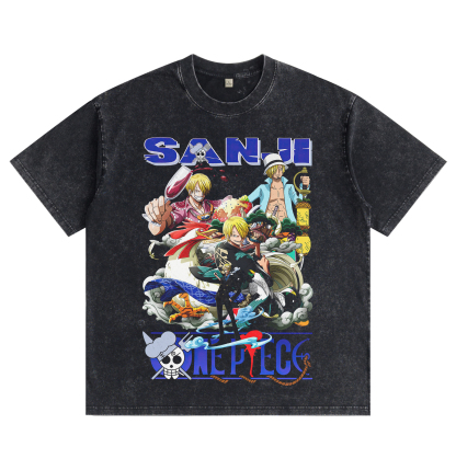 One Piece Sanji's washed T-shirt