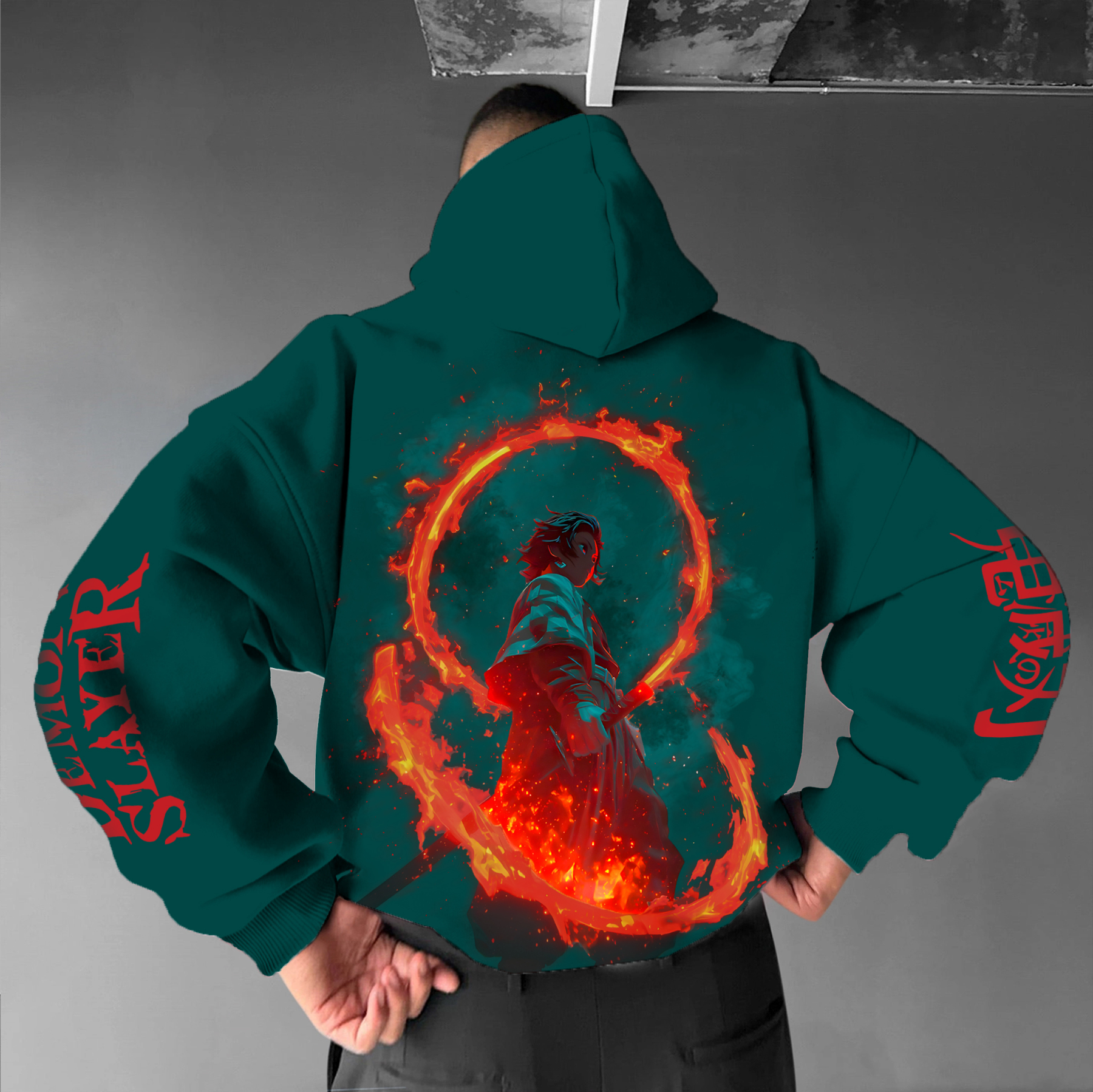  Unisex “ Demon Slayer” Anime Graphic Streetwear Vintage Hoodie-AnimeClothe