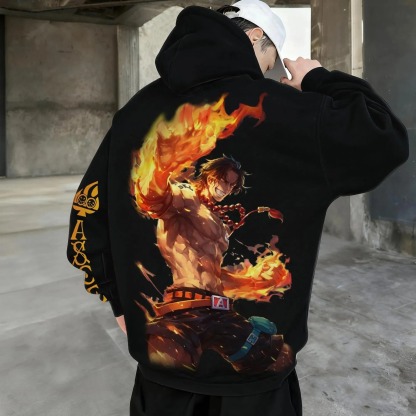 Unisex Anime Graphic Streetwear Vintage Hoodie