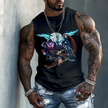 Men's Casual Gym Tank Top-AnimeClothe