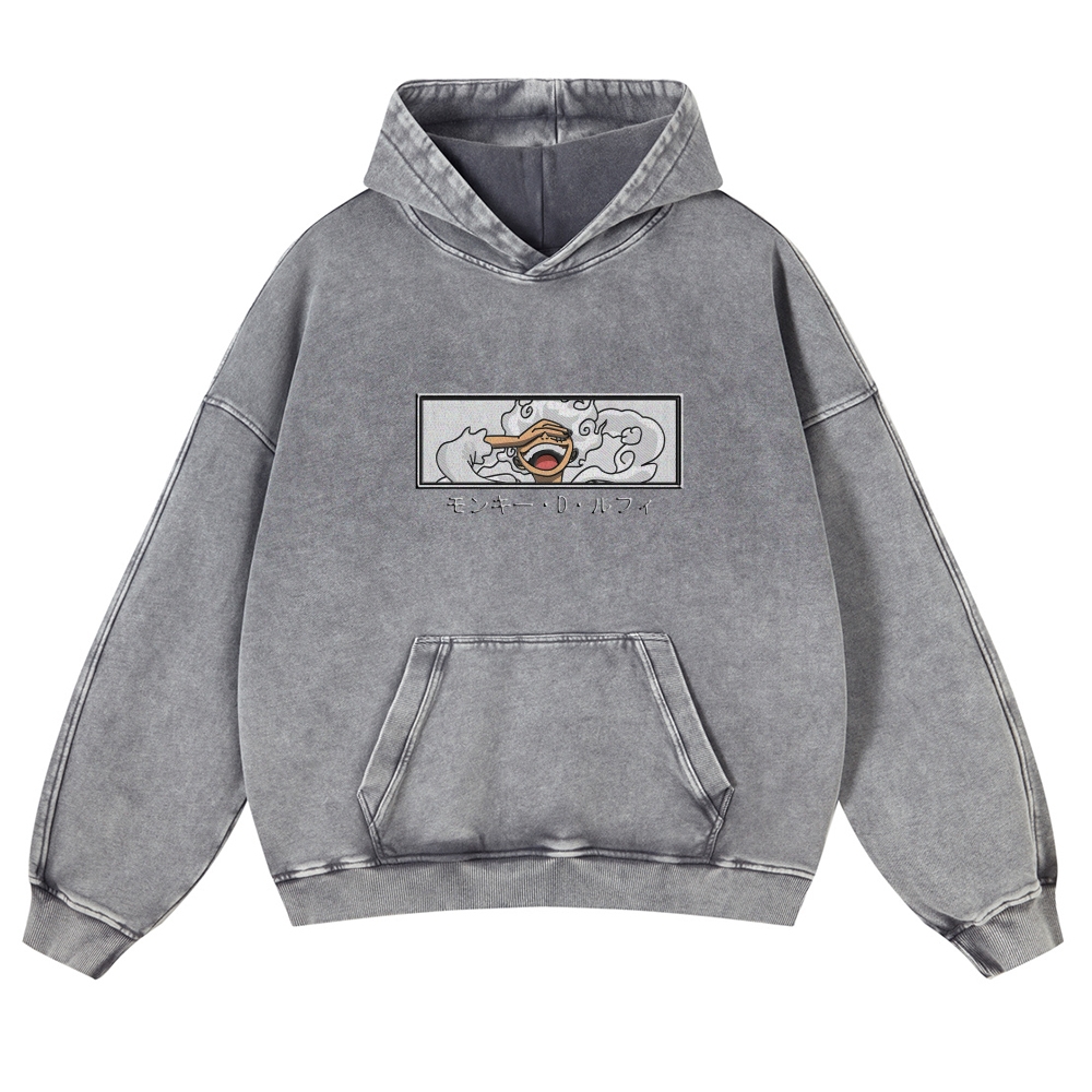 Vintage Washed Hoodie-AnimeClothe