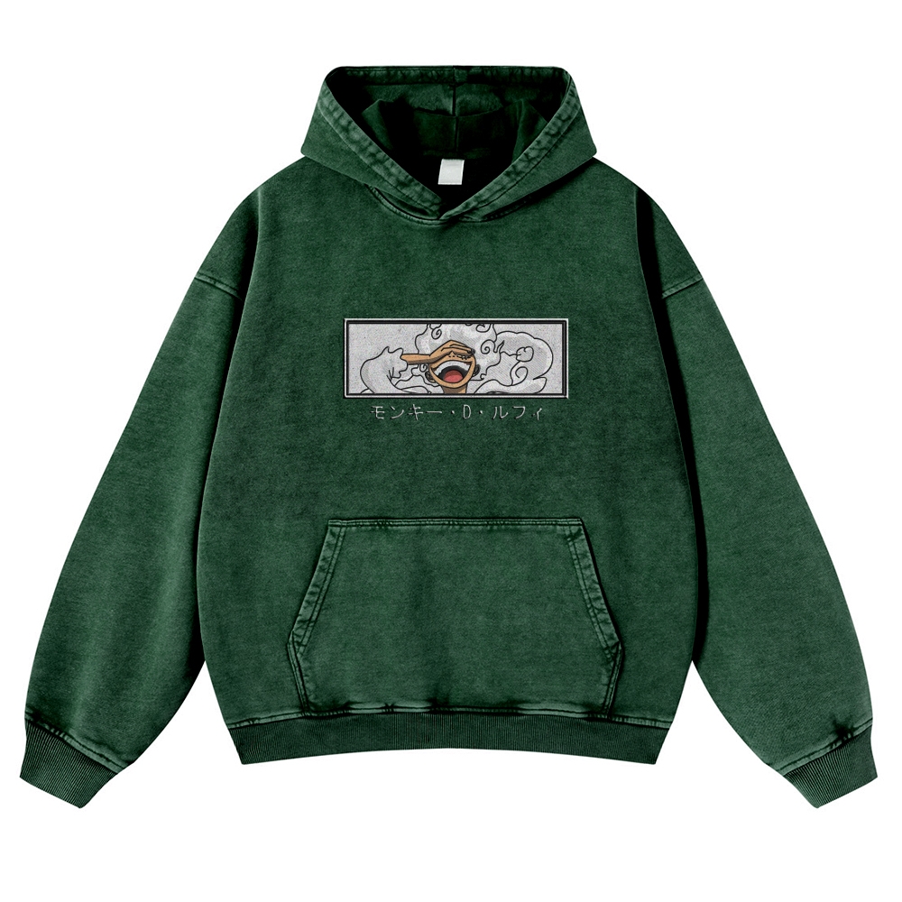 Vintage Washed Hoodie-AnimeClothe