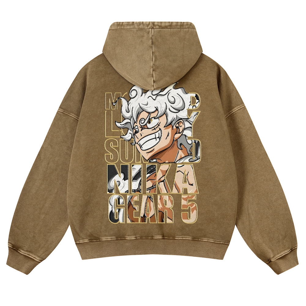 Vintage Washed Hoodie-AnimeClothe