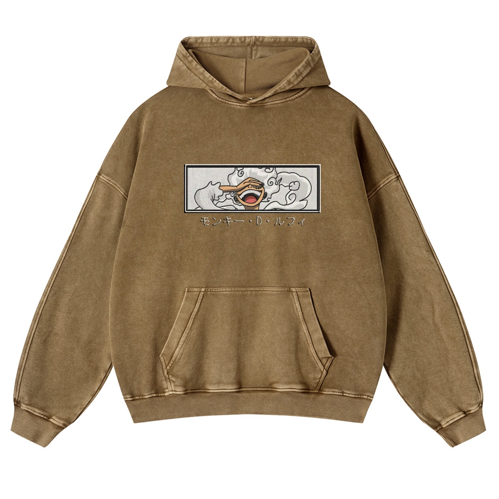 Vintage Washed Hoodie-AnimeClothe