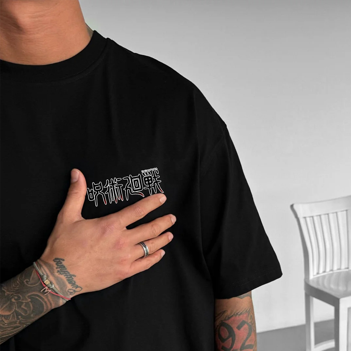 Unisex Casual Anime Ryomen Sukuna Print T-shirt-AnimeClothe