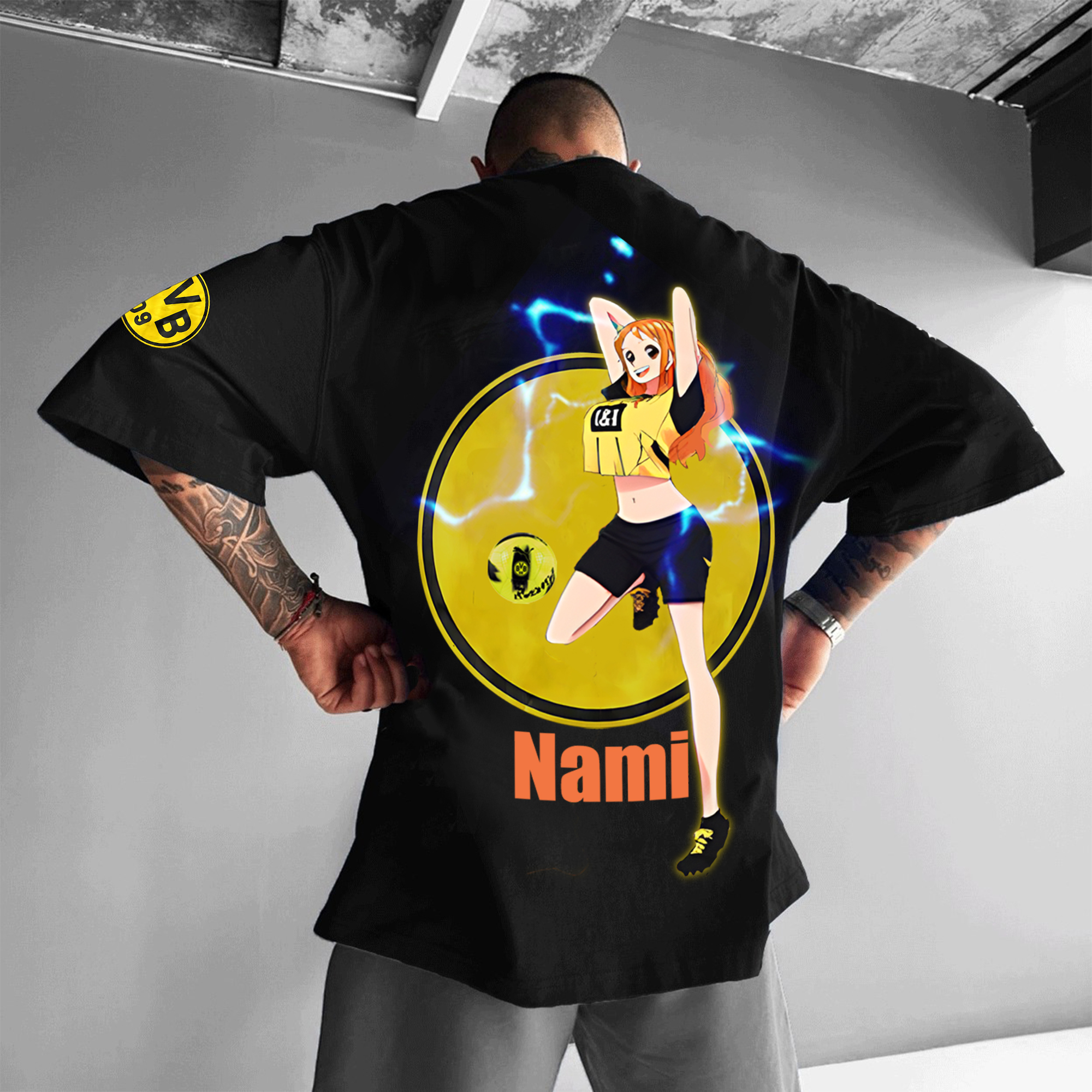 Unisex Vintage T-shirt | Borussia Dortmund x One Piece-AnimeClothe