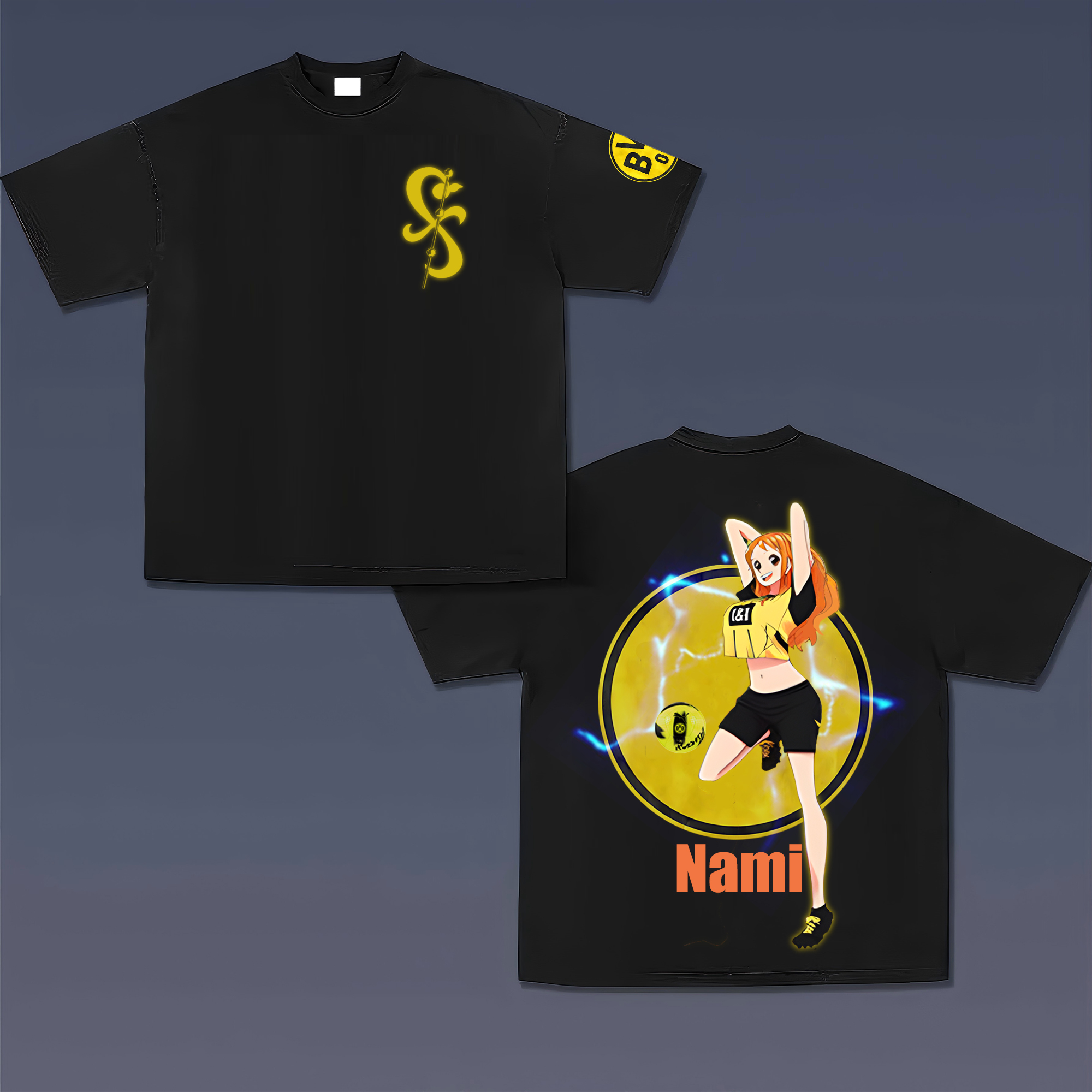 Unisex Vintage T-shirt | Borussia Dortmund x One Piece-AnimeClothe