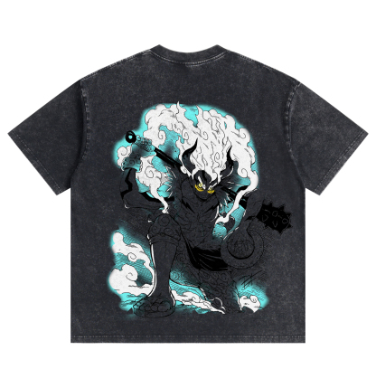 One Piece Luffy Gear 5 Distressed Washed T-Shirt